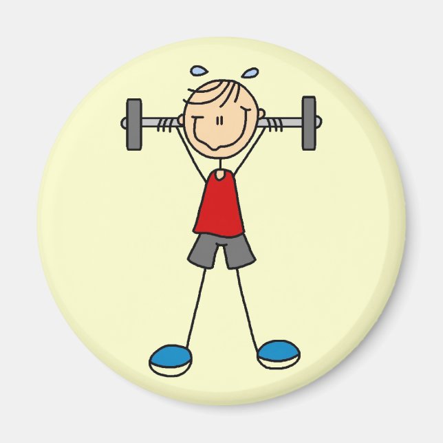 Aimant Tshirts et cadeaux pour levage de poids (Devant)