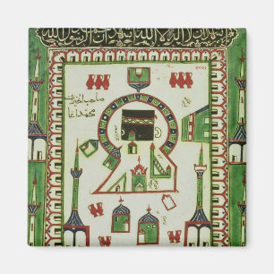 Aimant Tuile avec une représentation de Mecque