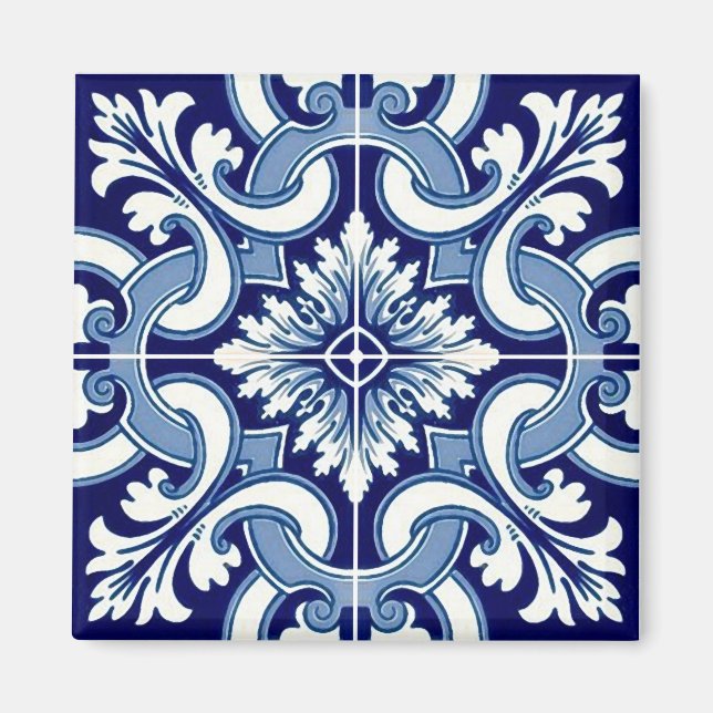 Aimant Tuile bleue portugaise (Devant)