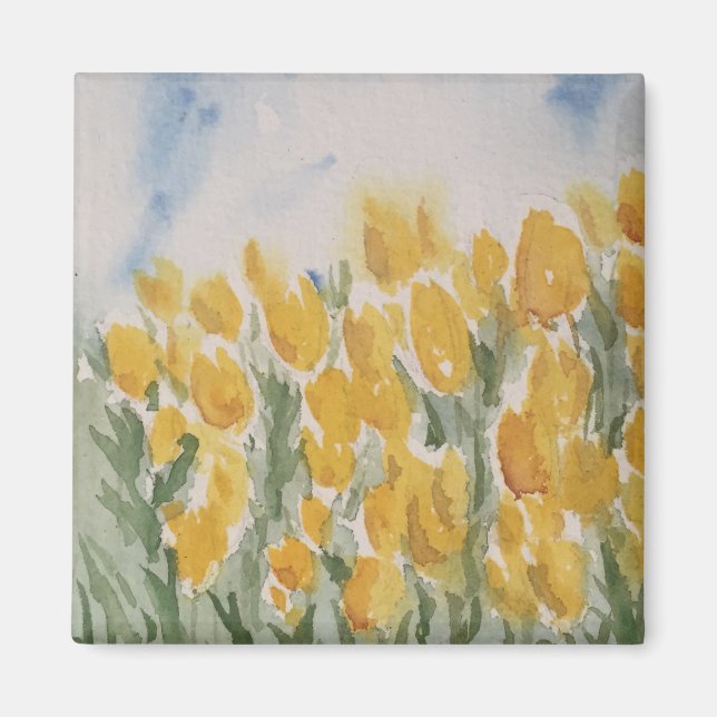 Aimant Tulières jaunes (Devant)