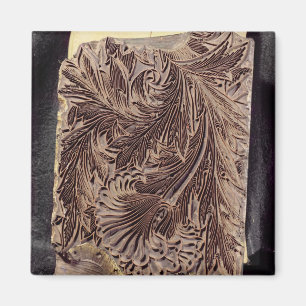 Aimant Tulip design printing block, 1875