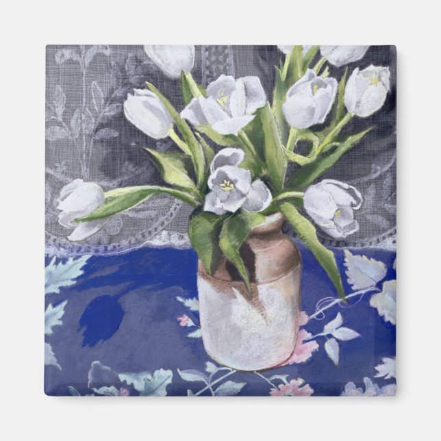 Aimant Tulipes blanches 1994 (Devant)