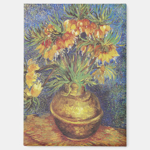 Aimant Tulipes impériales de Van Gogh dans un vase en cui