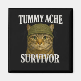 Aimant Tummy Ache Survivante Chat Mème Drôle Kitten Cadea