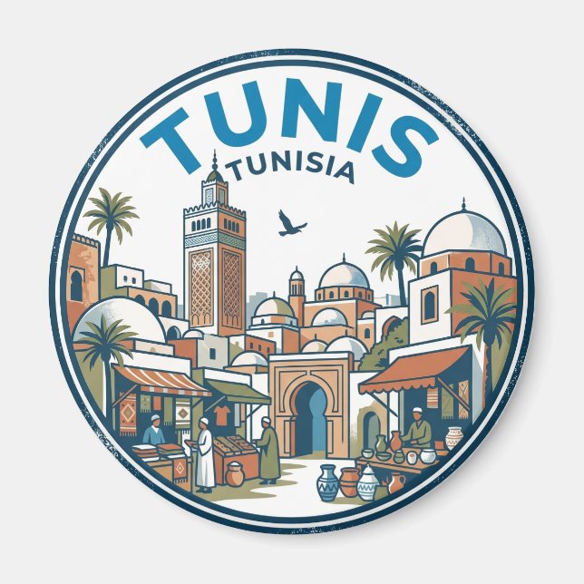 Aimant Tunis Tunisie (Devant)