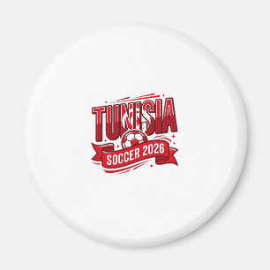 Aimant Tunisie Football 2026 Football Gras Pays Typograph