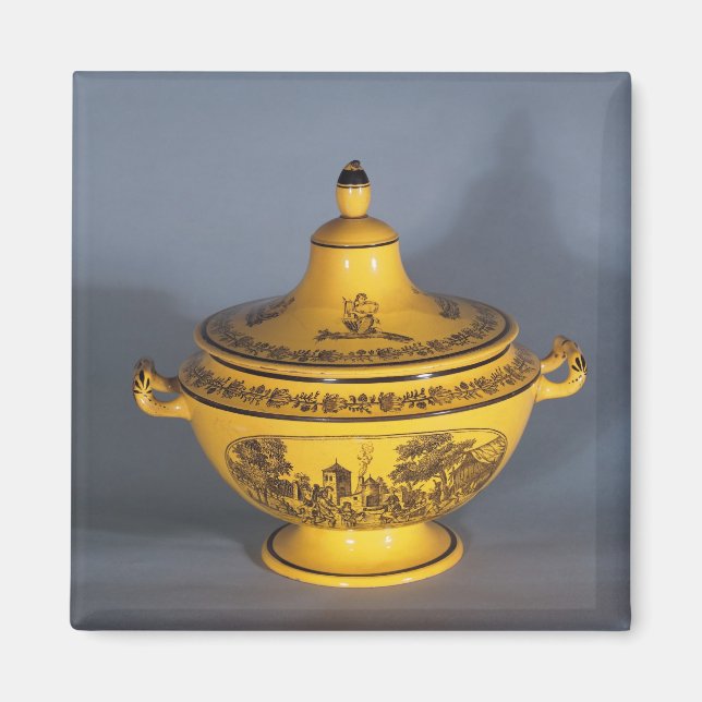 Aimant Tureen avec design d'impression noir, c.1820 (Devant)