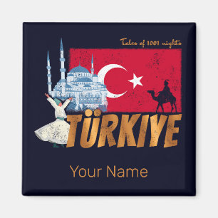 Aimant Türkiye Istanbul Pavillon Vintage Turquie Souvenir
