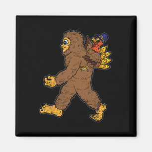Aimant Turquie équitation Bigfoot Thanksgiving Day Funny 