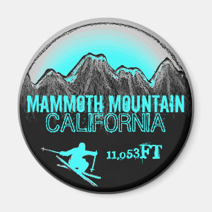 Aimant turquoise de ski de Mammoth Mountain la