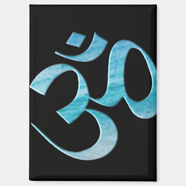 Aimant Turquoise Om  (Recto)