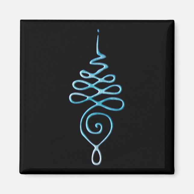 Aimant Turquoise Unalome (Devant)