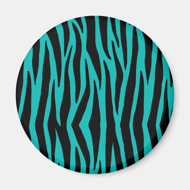 Aimant Turquoise Zebra (Devant)