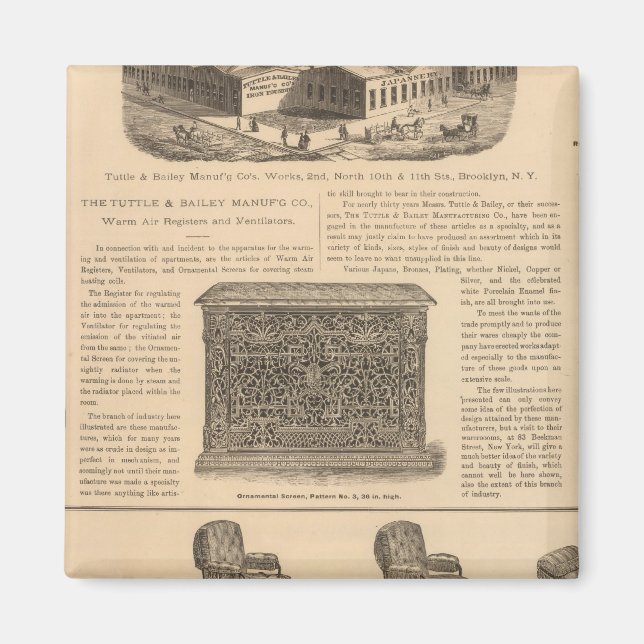 Aimant Tuttle et Bailey Manufacturing Company (Devant)