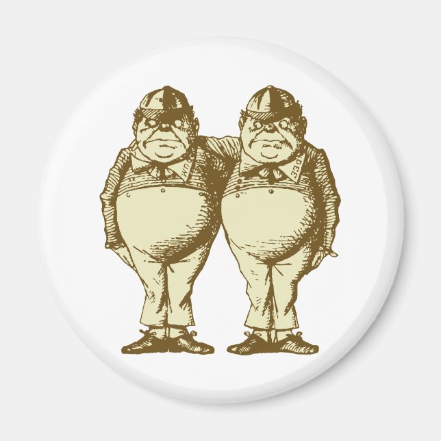 Aimant Tweedle Dee et Tweedle Dum Inked Sepia (Devant)