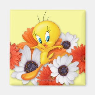 Aimant Tweety Avec Marguerites