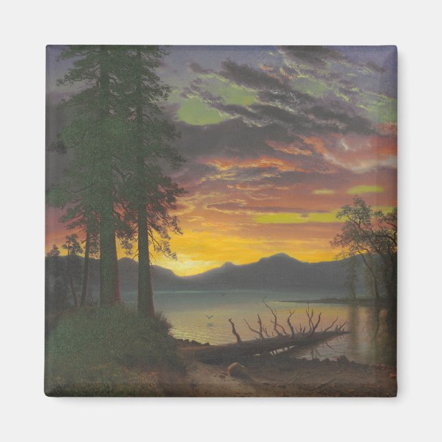 Aimant Twilight, lac Tahoe, vers 1870 (huile sur toile) (Devant)