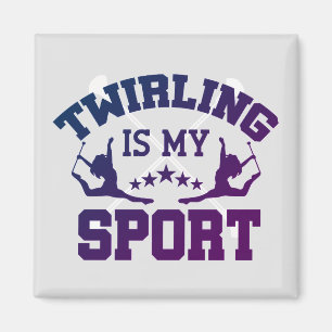 Aimant Twirling est mon sport