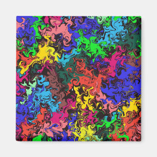 Aimant Twirly coloré Abstrait /