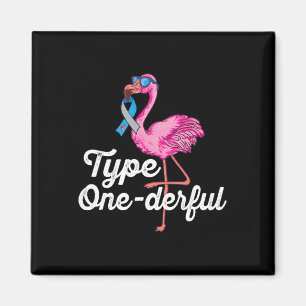 Aimant Type Onederder Cute Flamant rose Type 1 Diabète Aw
