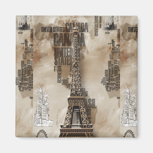 Aimant Typegraphie Paris (Devant)