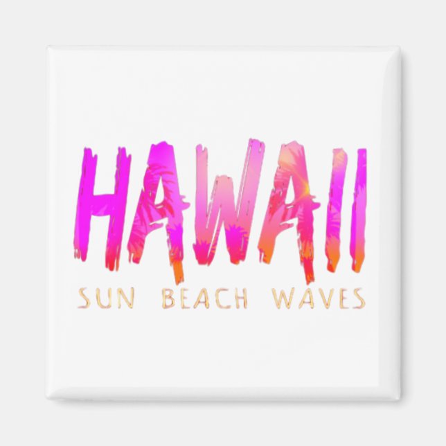 Aimant Typographe hawaï (Devant)