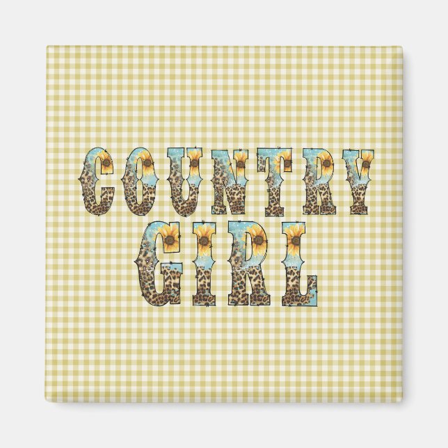 Aimant Typographie des filles du pays (Devant)