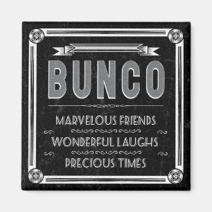 Aimant Typographie Vintage Bunco