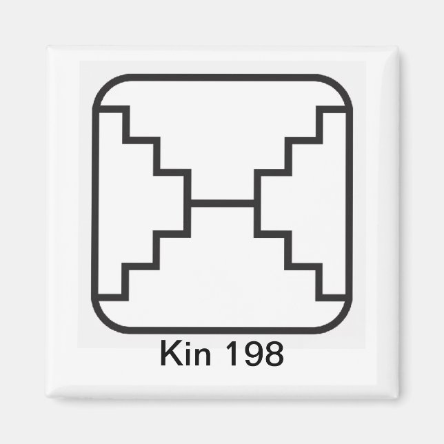 Aimant Tzolkin Espelho Branco Kin 1988 (Devant)