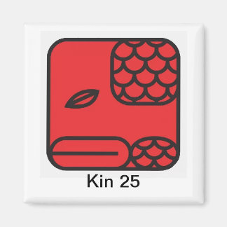 Aimant Tzolkin Serpente Vermelha Kin 25