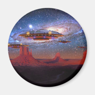Aimant UFO au-dessus d'aimant de vallée de monument