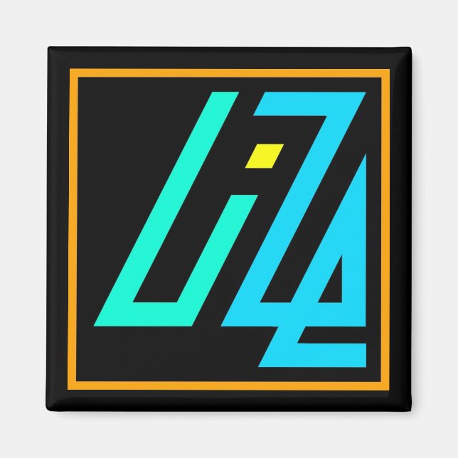 Aimant UIZE (orange en noir) (Devant)