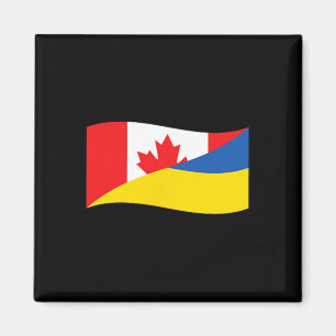 Aimant Ukraine Canada Drapeau Double Unité Patriotique Cr