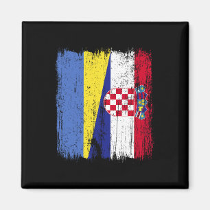 Aimant Ukraine Croatie Demi-drapeau Fier Ukrainien Croate