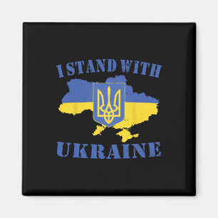 Aimant Ukraine Je suis avec l'Ukraine T-shirt Drapeau ukr