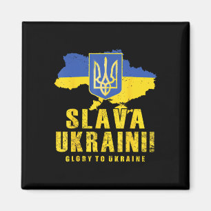 Aimant Ukraine Slava Ukraini Tryzub Gloire à l'Ukraine Dr