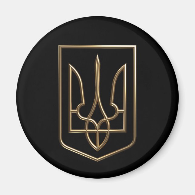 Aimant Ukraine Trident Gyrfalcon Crest or (Devant)