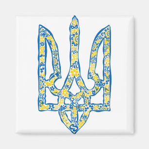 Aimant Ukrainian national emblem trident tryzub ethnical