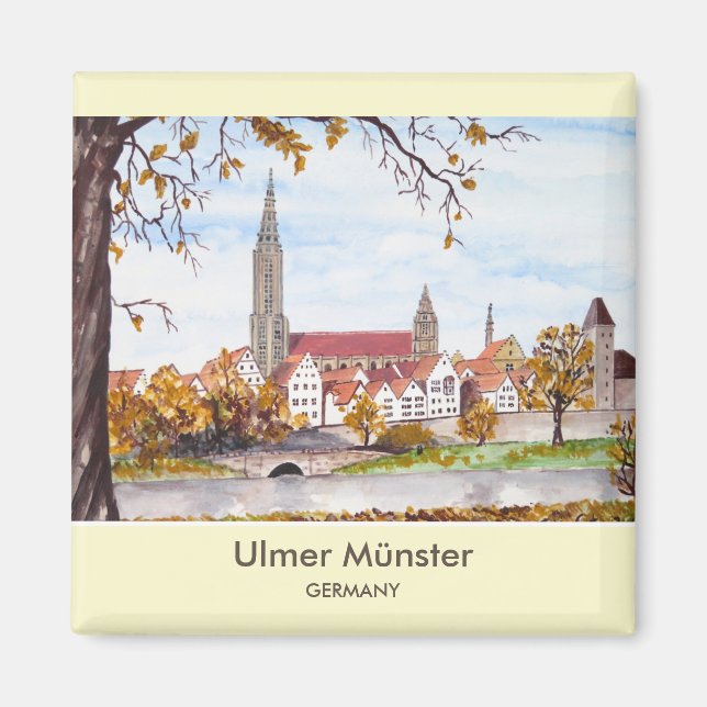 Aimant Ulm Minster Allemagne Tableau de Farida Greenfield (Devant)