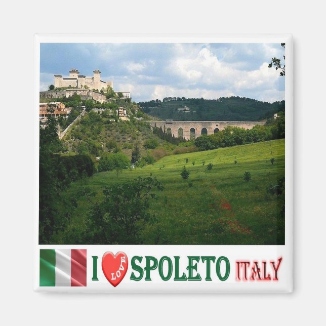 Aimant UMB013 SPOLETO I Love, Ombrie, Italie, Frigo (Devant)