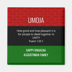 Aimant UMOJA Unité personnalisée Happy Kwanzaa