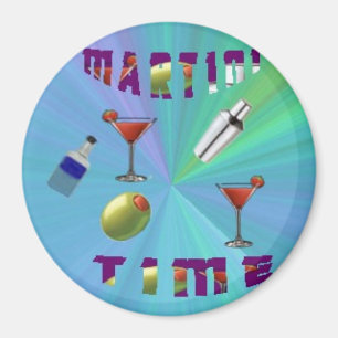Aimant Un aimant/dessous de verre de nuit de martini
