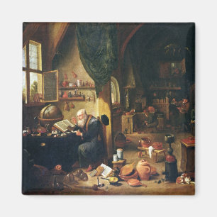 Aimant Un alchimiste dans son atelier