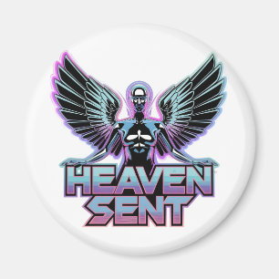 Aimant Un ange métallique brillant avec des ailes, concep