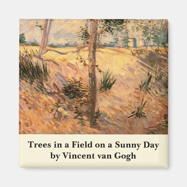 Aimant Un arbre dans un champ pendant la journée ensoleil (Devant)