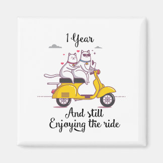 Aimant Un beau cadeau d'un an pour lui et elle