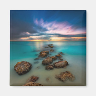 Aimant Un Beau Coucher De Soleil Sur Grace Bay   Turks & 