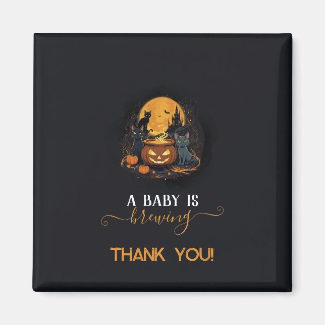 Aimant Un Bébé Brûle De Mignons Baby showers D'Halloween (Devant)