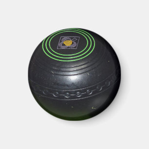 Aimant Un bol de pelouse Vintage noir,