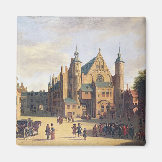 Aimant Un Carré de ville à Haarlem (Devant)